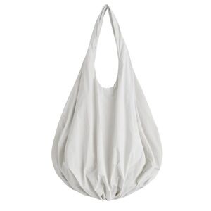 COS light gray chalk white Cloud voluminous minimalist structural tote bag